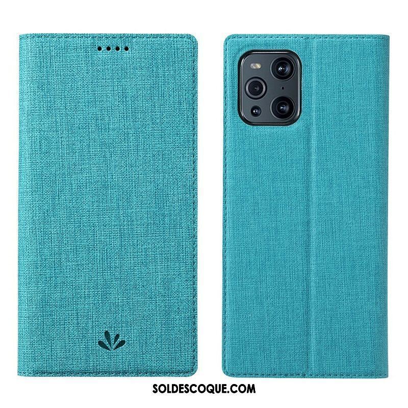 Flip Cover Oppo Find X3 / X3 Pro Texturée VILI DMX