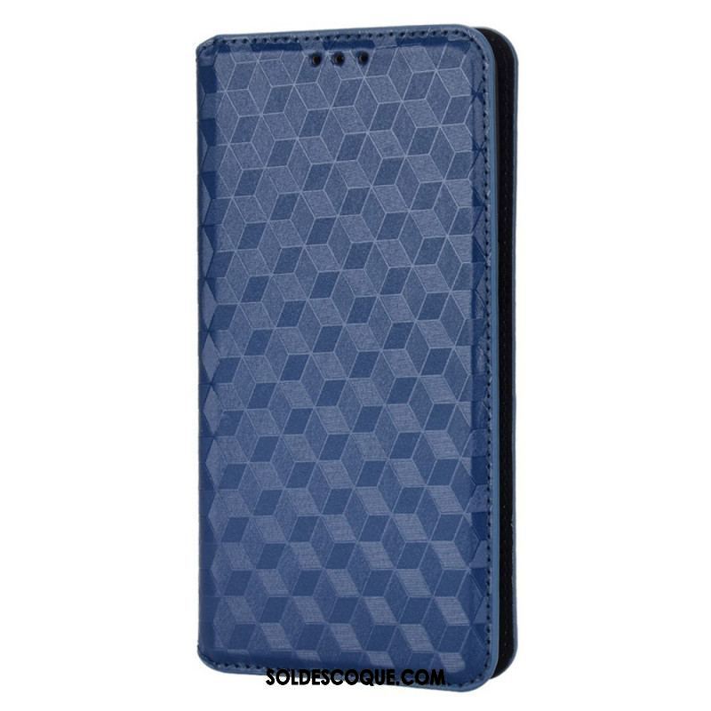 Flip Cover Oppo Find X5 Pro Effet Cuir Diamant 3D