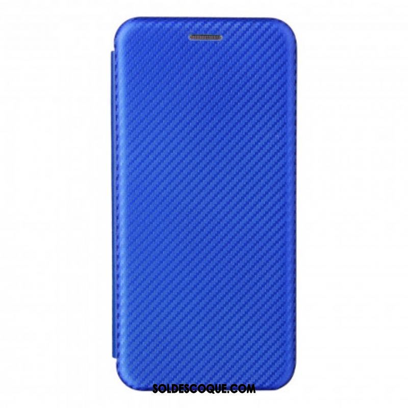 Flip Cover Oppo Reno 6 5G Silicone Carbone Coloré