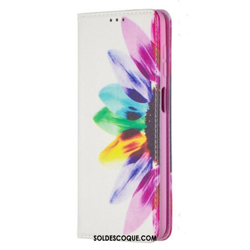 Flip Cover Samsung Galaxy A12 / M12 Fleur Aquarelle