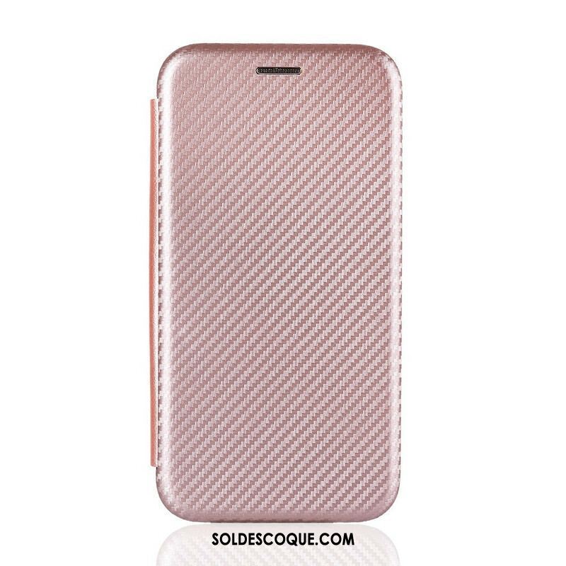 Flip Cover Samsung Galaxy A42 5G Fibre Carbone