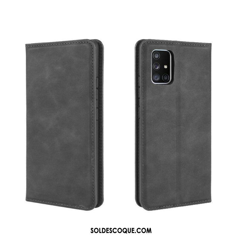 Flip Cover Samsung Galaxy A51 5G Effet Cuir Douceur