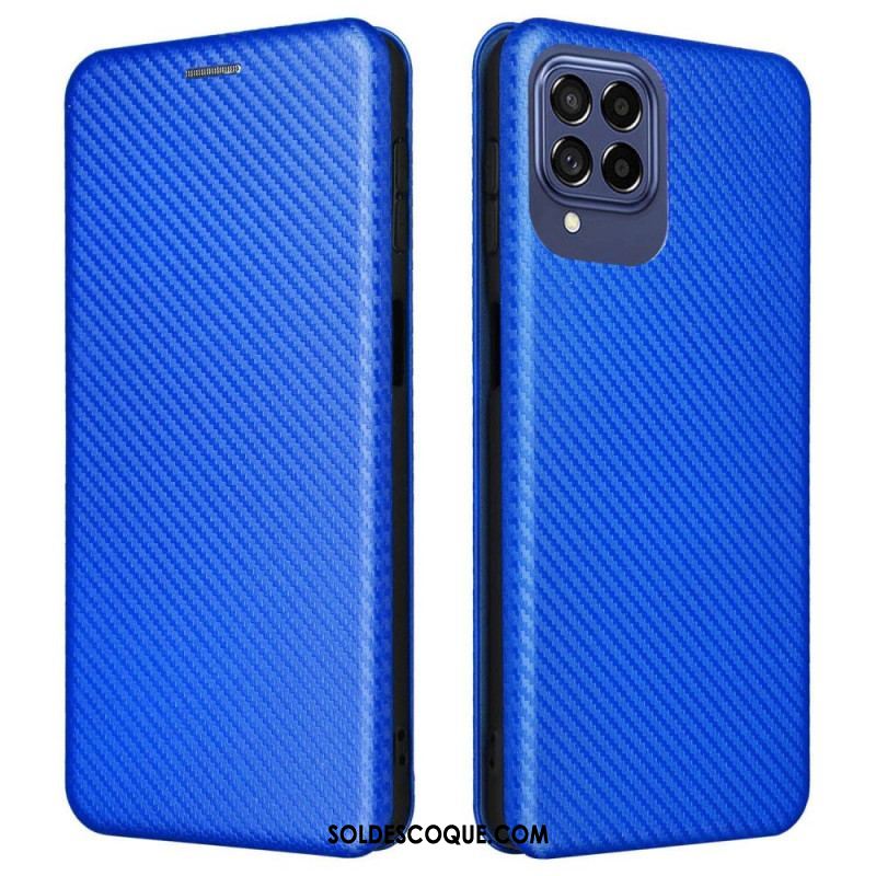 Flip Cover Samsung Galaxy M53 5G Fibre Carbone