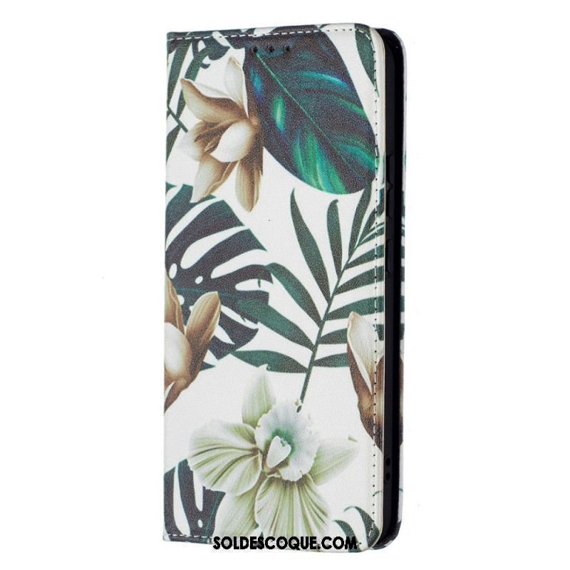 Flip Cover Samsung Galaxy S22 Plus 5G Feuilles