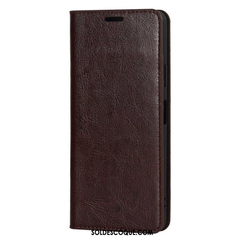 Flip Cover Sony Xperia 10 IV Cuir Véritable