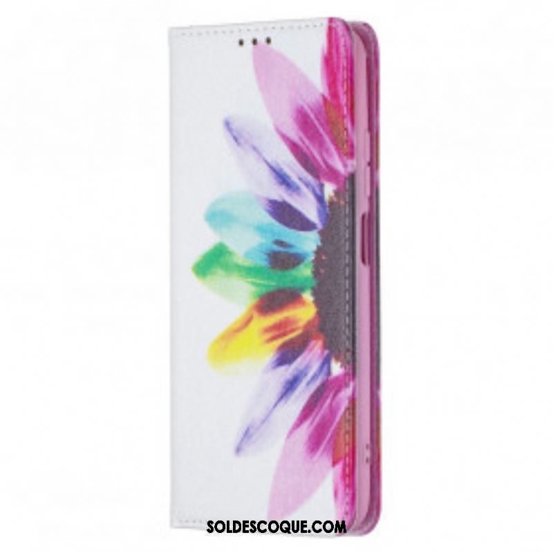 Flip Cover Xiaomi Redmi Note 10/10S/Poco M5s Fleur Aquarelle