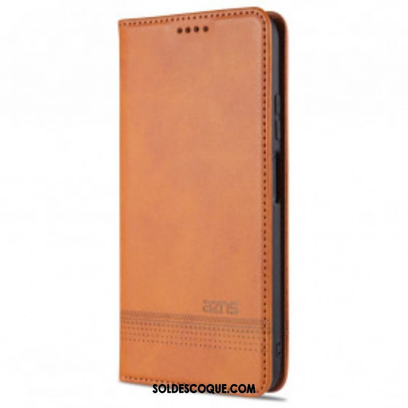 Flip Cover Xiaomi Redmi Note 10 Pro Style Cuir AZNS