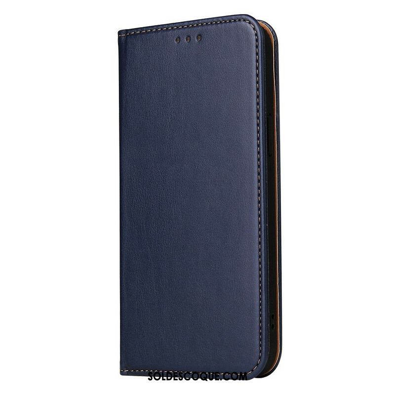 Flip Cover iPhone 13 Pro Simili Cuir Sobriété