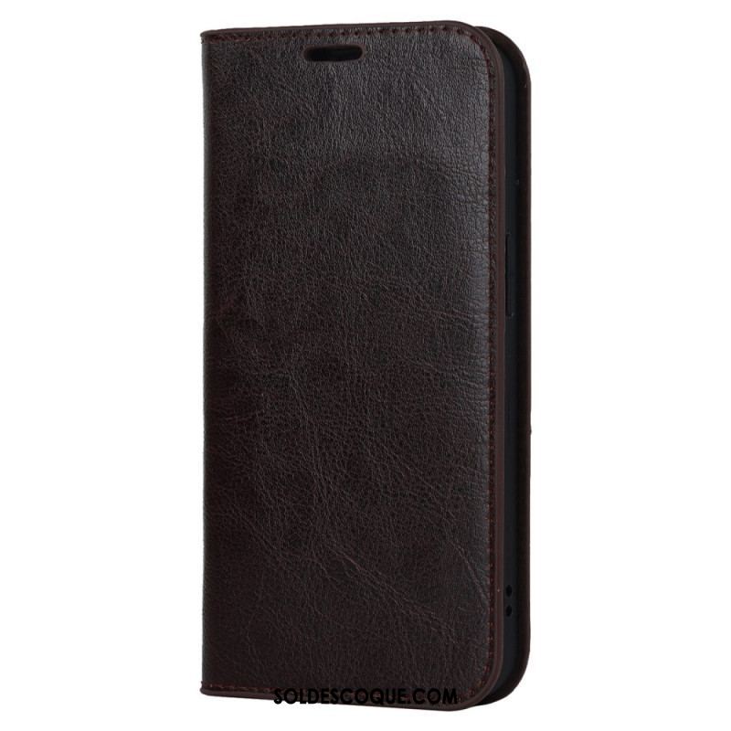 Flip Cover iPhone 14 Plus Cuir Véritable