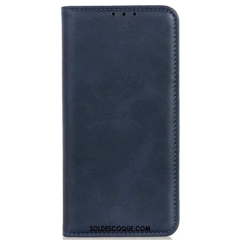 Flip Cover iPhone 14 Pro Cuir Fendu Classique