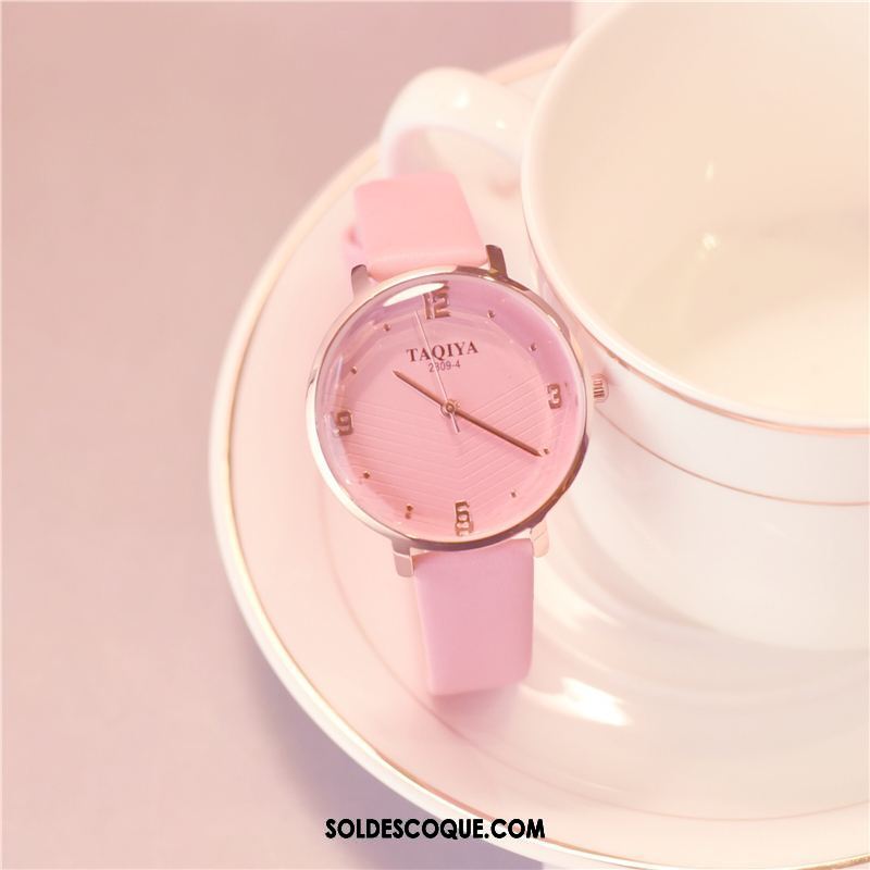 Gant Femme Art Pratique Montre À Bracelet Tendance Rose En Ligne