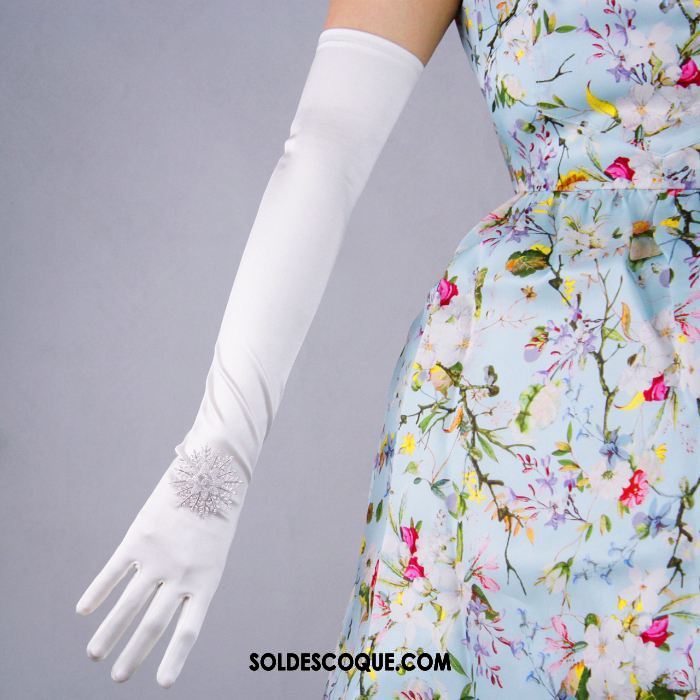 Gant Femme Beige Modèles Féminins Longue Section Blanc Ultra Pas Cher