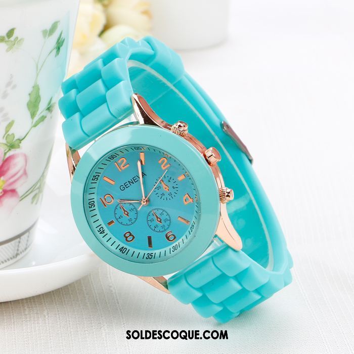 Gant Femme Charmant Étanche Couleurs De Bonbon Montre À Bracelet Frais Soldes