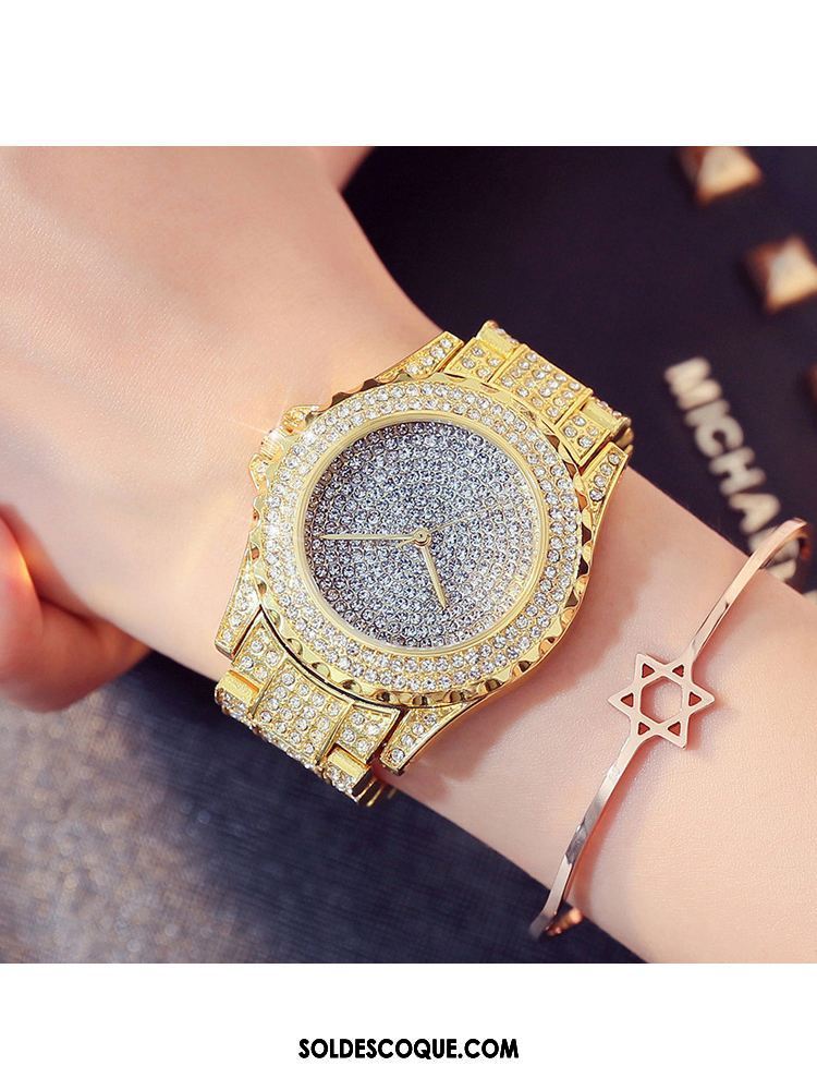 Gant Femme Luxueux Diamant Montre À Bracelet Le Nouveau Étudiant Soldes