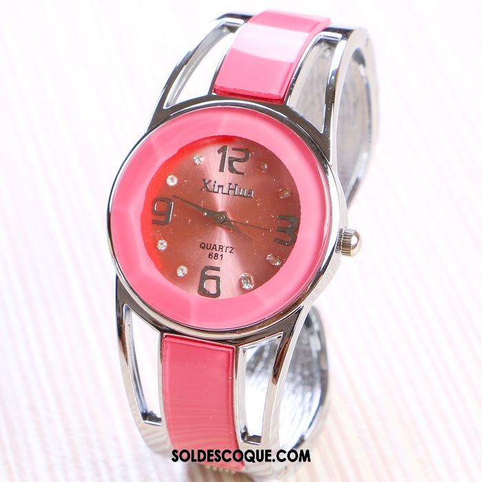 Gant Femme Montre À Quartz Bracelet Frais Rouge Simple En Ligne