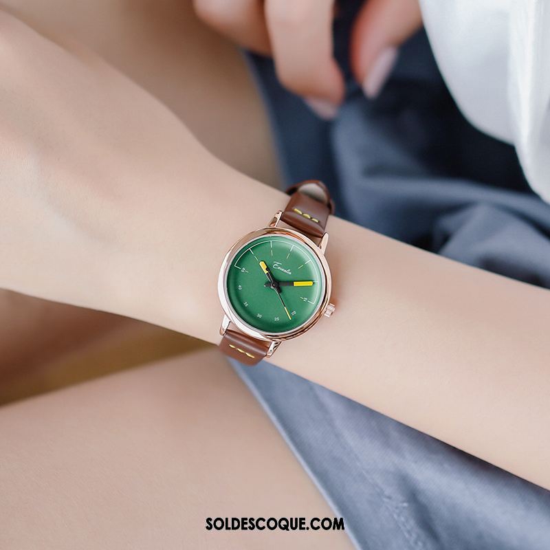 Gant Femme Rétro Vert Frais Montre À Bracelet Le Nouveau En Vente