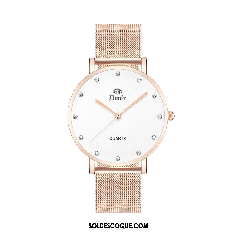 Gant Femme Tendance Amoureux Montre À Bracelet Pierres De Strass Ceinture En Ligne