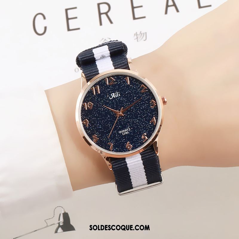 Gant Femme Étudiant Loisir Montre À Bracelet Montre À Quartz Amoureux Soldes