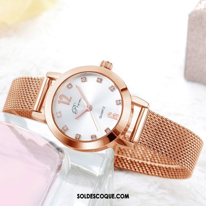 Gant Femme Étudiant Mode Simple Montre À Bracelet Étanche En Ligne