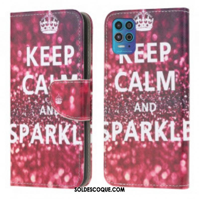 Housse Moto G100 Keep Calm and Sparkle