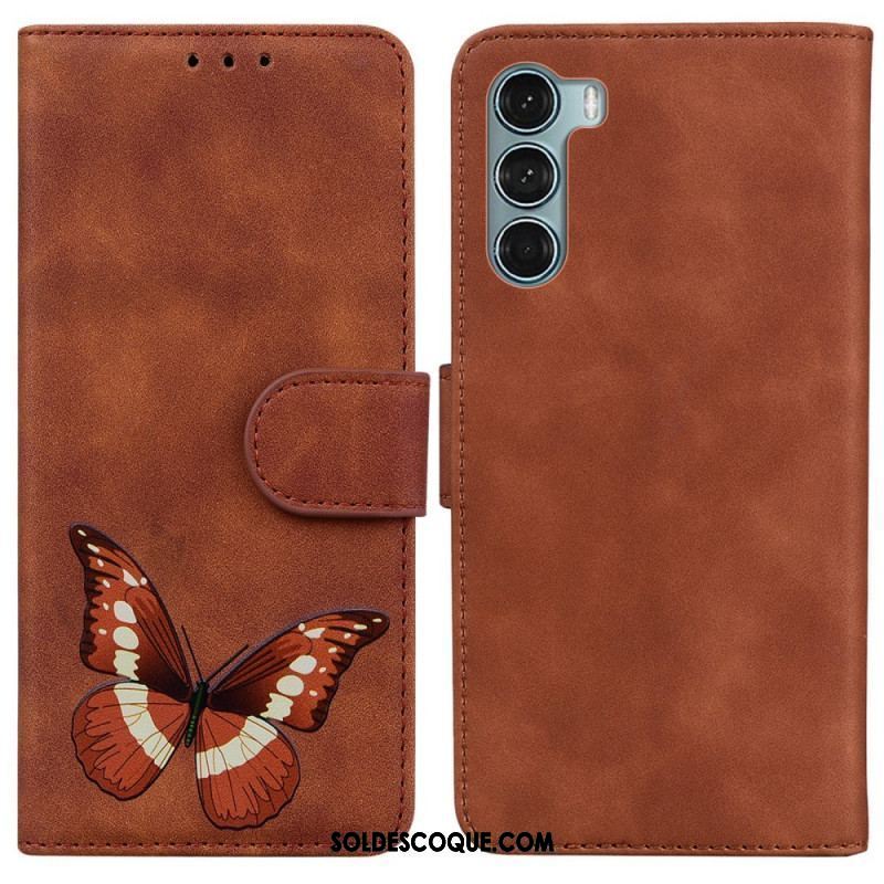 Housse Moto G200 5G Skin-Touch Papillon