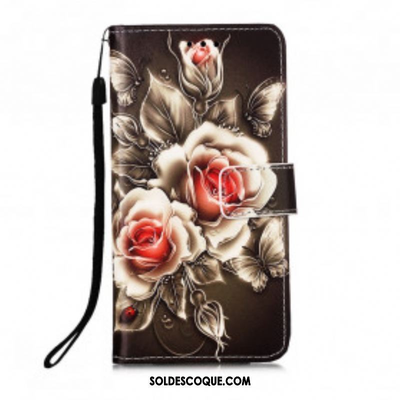 Housse Moto G30 / Moto G10 Roses Dorées