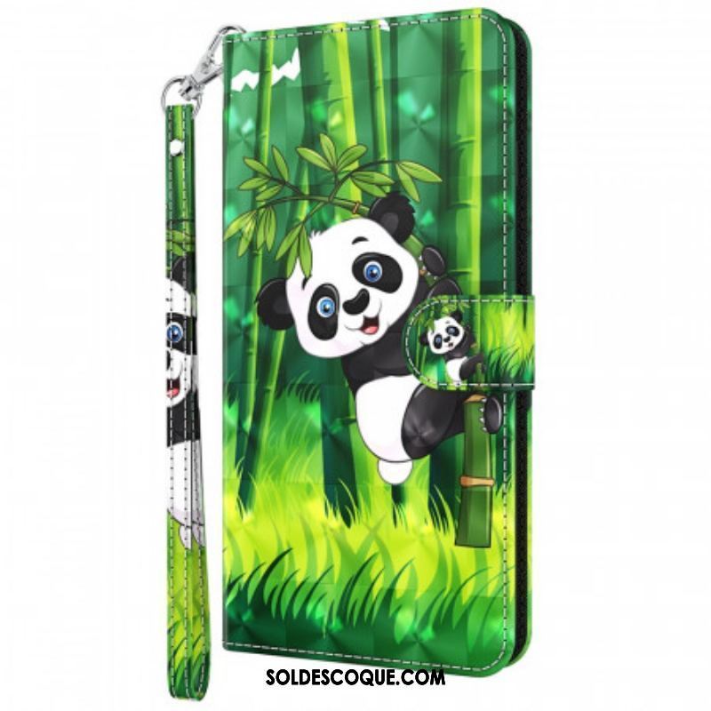 Housse Moto G71 5G Panda et Bambou