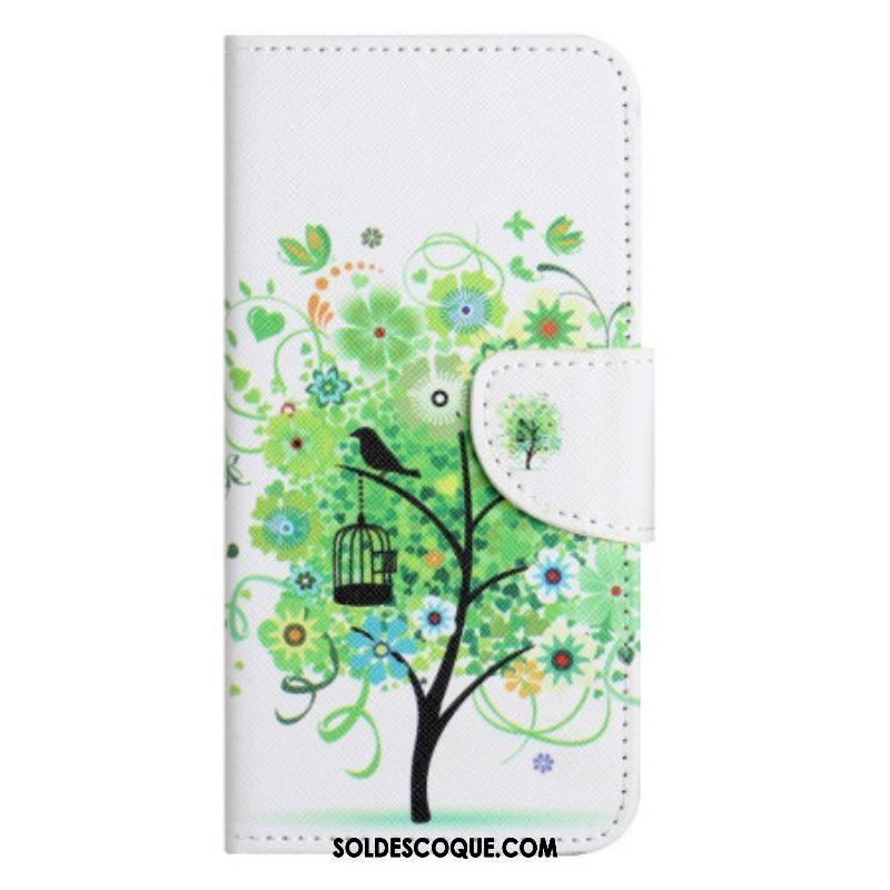 Housse Moto G73 5G Arbre au Feuillage Vert