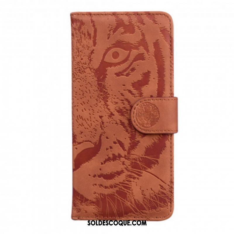 Housse Motorola Edge 20 Empreinte Face de Tigre