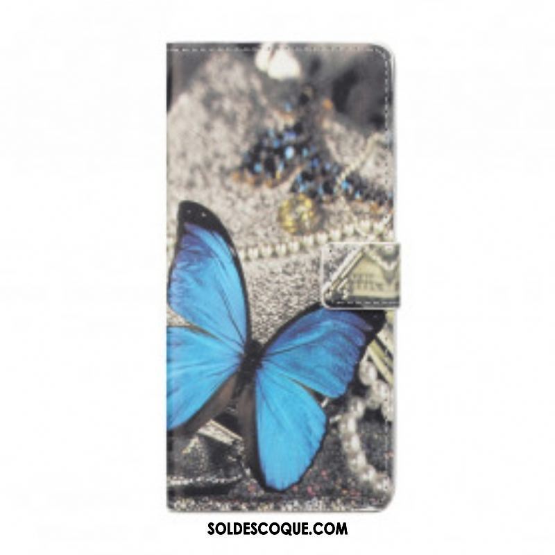 Housse Motorola Edge 20 Papillon Bleu