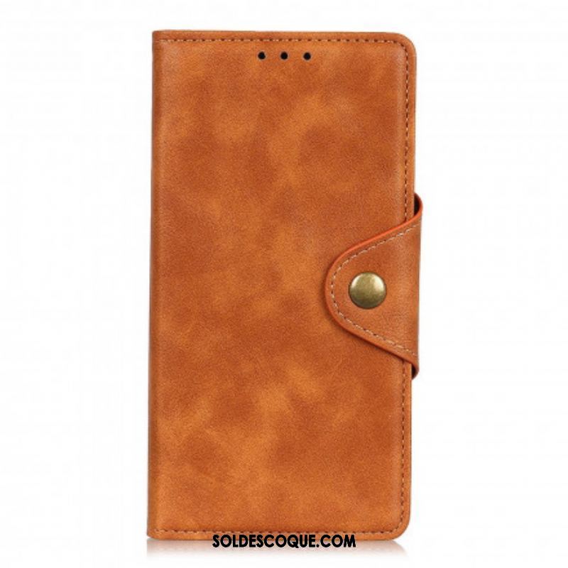 Housse Motorola G60s Simili Cuir Bouton