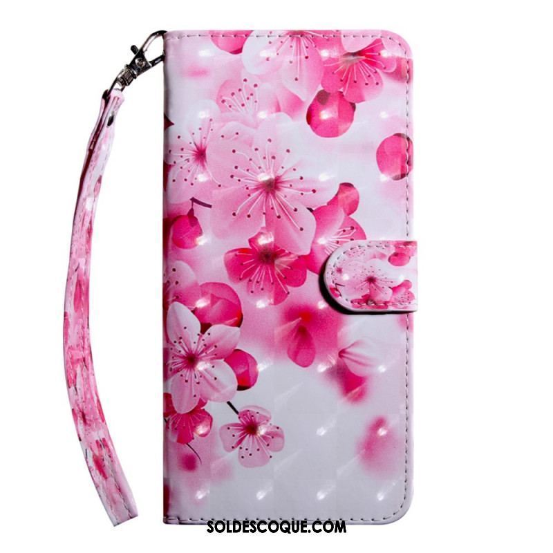 Housse OnePlus 10 Pro 5G Florale avec Lanière