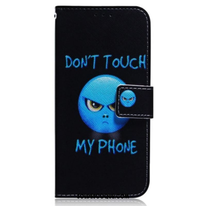 Housse OnePlus Nord 2T 5G Emoji Don't Touch My Phone à Lanière