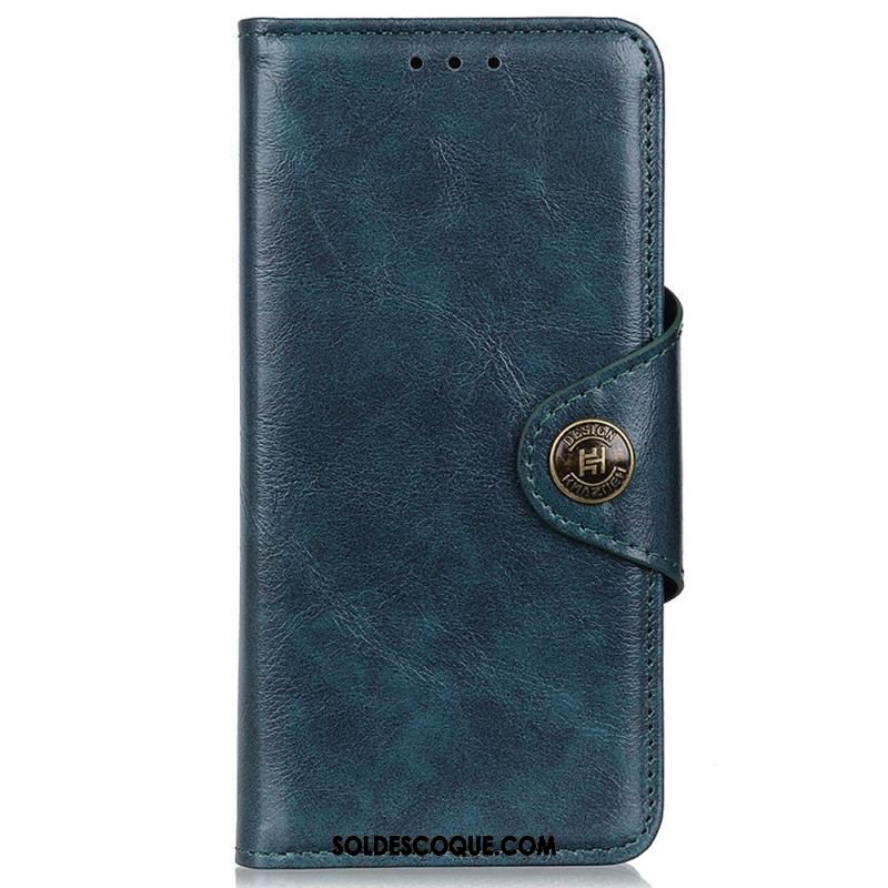 Housse OnePlus Nord 2T 5G Simili Cuir Vintage Bouton