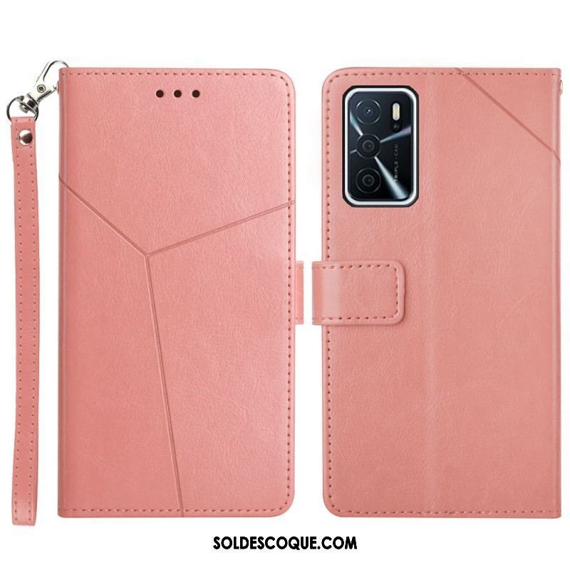 Housse Oppo A16 / A16s Style Cuir Géo Y Design