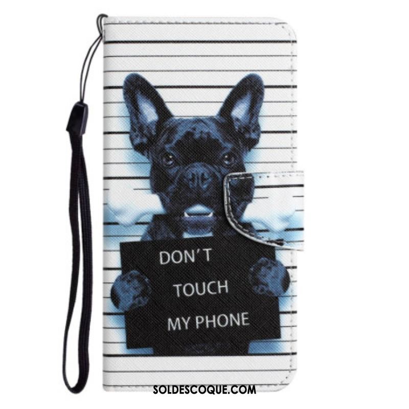Housse Samsung Galaxy A14 5G / A14 Dog Don't Touch à Lanière