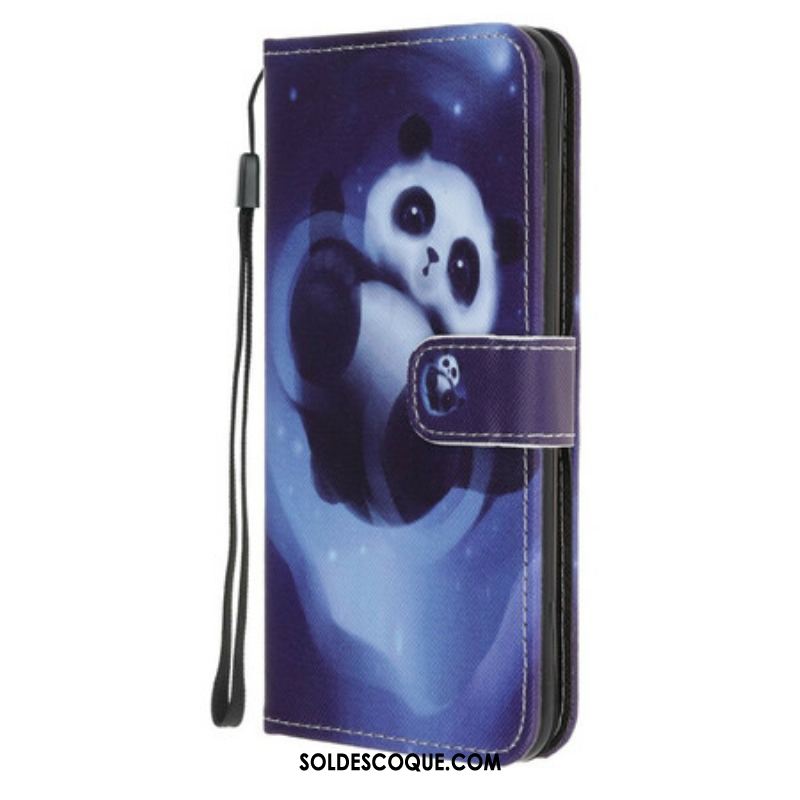 Housse Samsung Galaxy A52 4G / A52 5G / A52s 5G Panda Space à Lanière