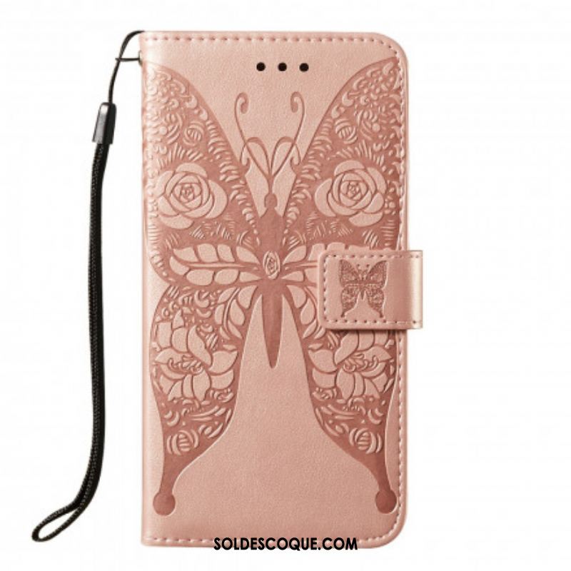 Housse Samsung Galaxy A52 4G / A52 5G / A52s 5G Papillon Motif de Fleurs