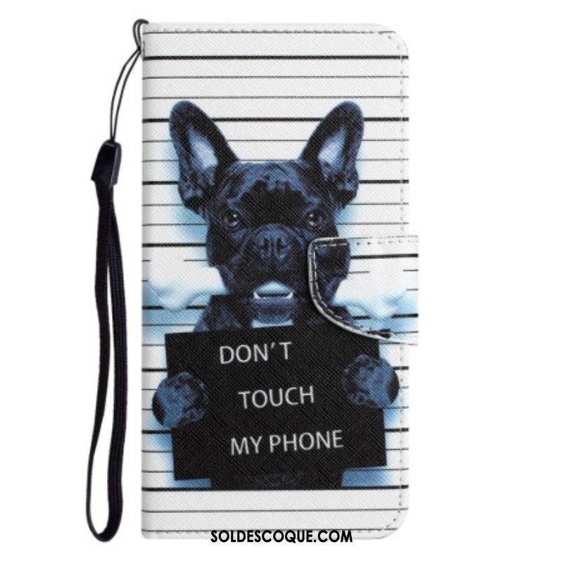 Housse Samsung Galaxy A53 5G Dog Don't Touch à Lanière