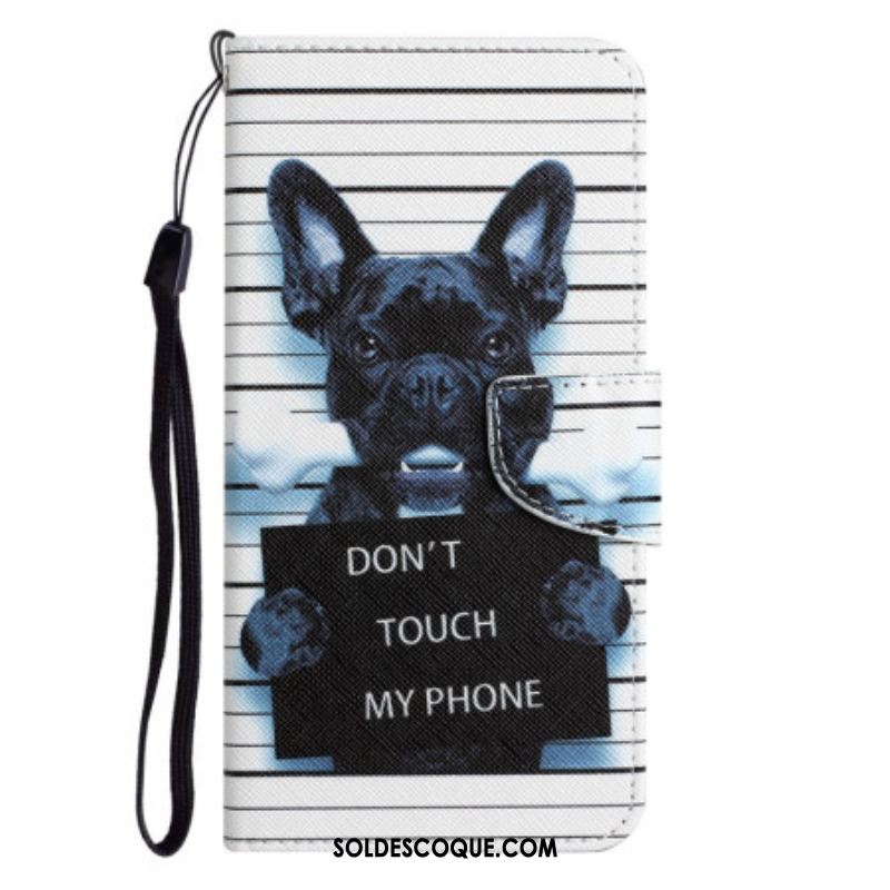 Housse Samsung Galaxy A54 5G Dog Don't Touch à Lanière