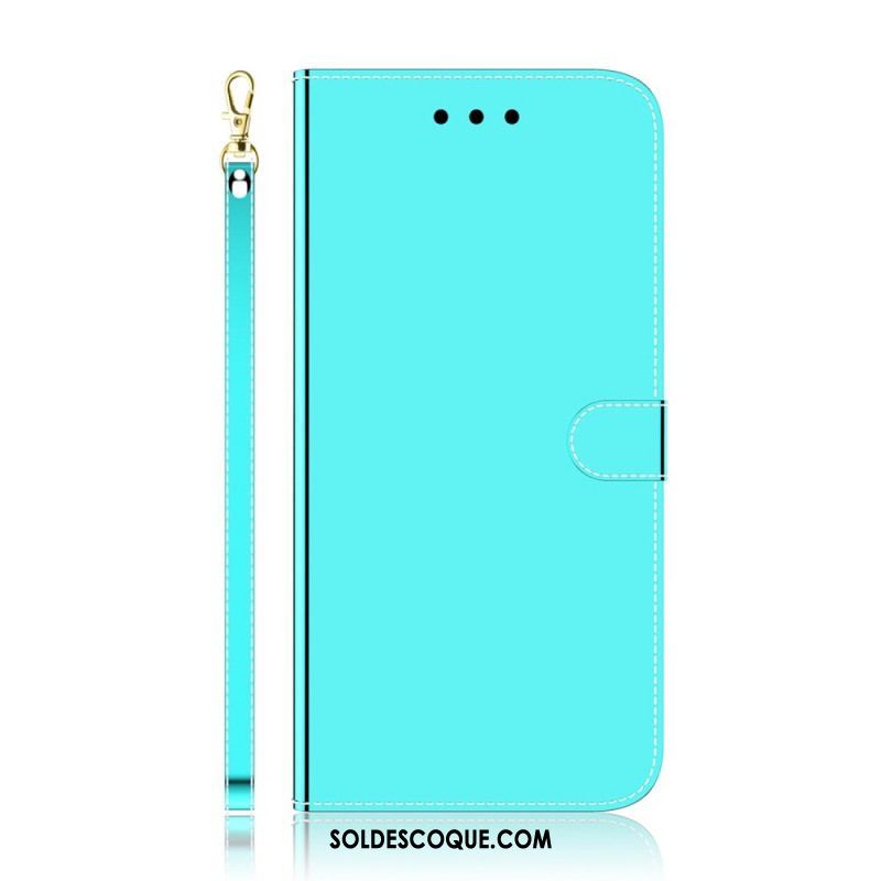 Housse Samsung Galaxy M32 Simili Cuir Couverture Miroir