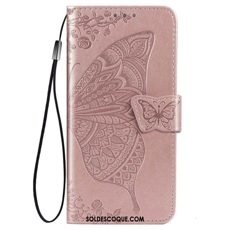 Housse Samsung Galaxy M53 5G Papillon Baroque