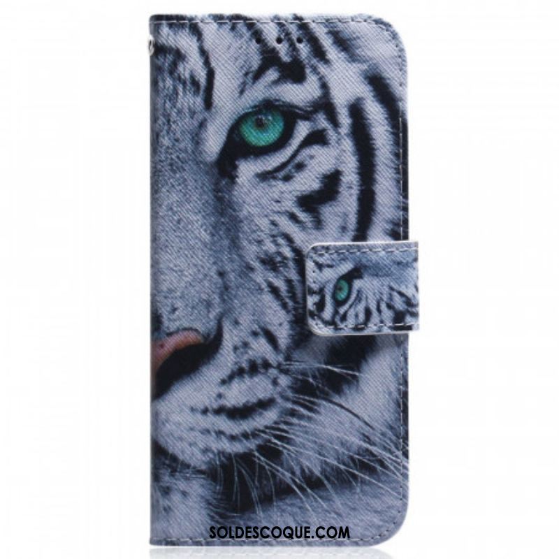 Housse Samsung Galaxy M53 5G Tigre Blanc