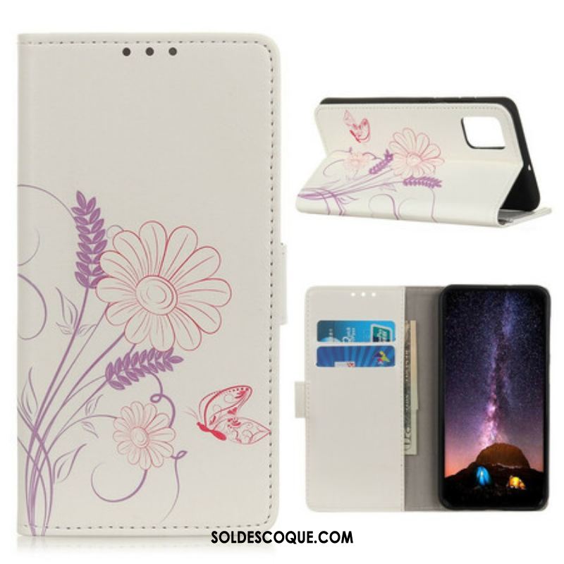 Housse Samsung Galaxy S20 FE Dessin Papillons et Fleurs