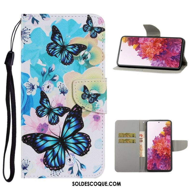 Housse Samsung Galaxy S20 FE Papillons et Fleurs d'Été