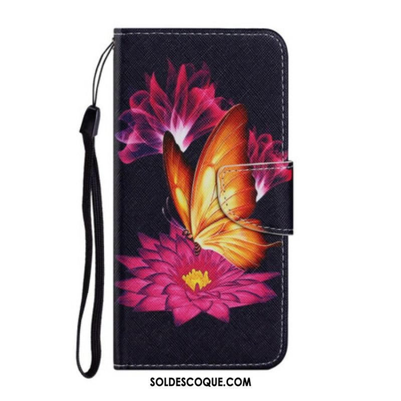 Housse Samsung Galaxy S21 FE Papillon et Lotus