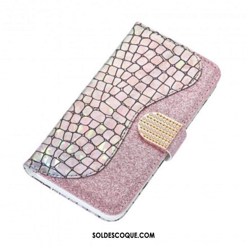 Housse Samsung Galaxy S21 Ultra 5G Croco Diamants