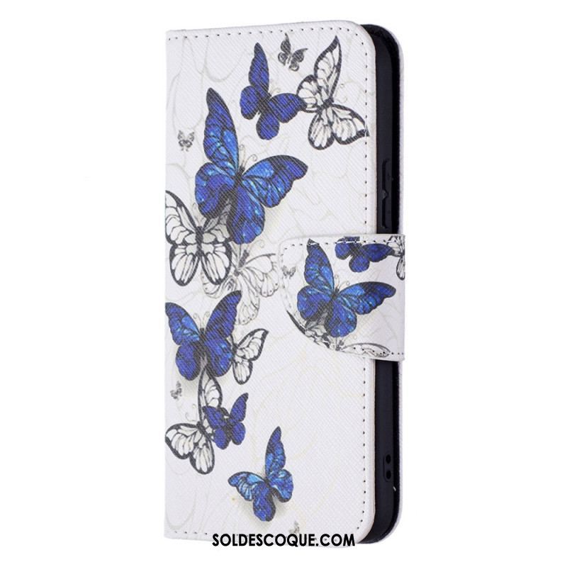 Housse Samsung Galaxy S22 5G Papillons Rois