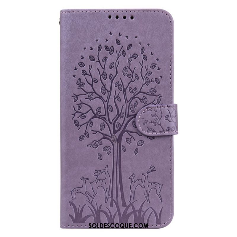 Housse Samsung Galaxy S22 Ultra 5G Arbre et Cerfs