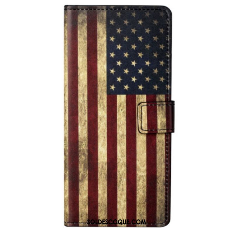 Housse Samsung Galaxy S23 5G Drapeau Américain Vintage